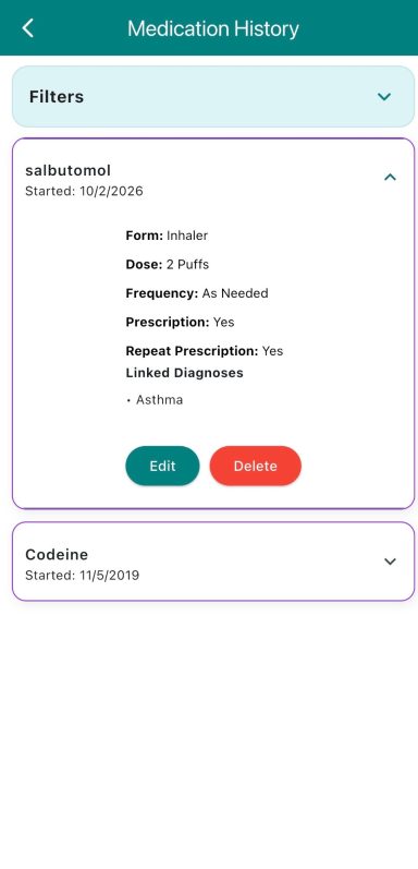 Medication History